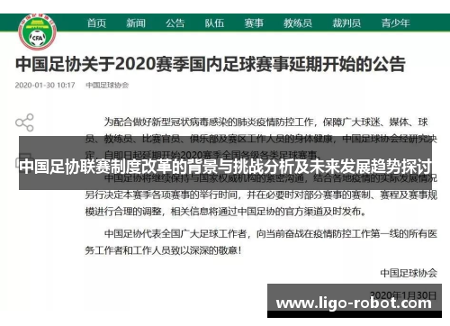 中国足协联赛制度改革的背景与挑战分析及未来发展趋势探讨